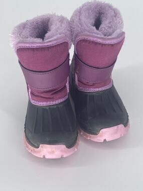 Pacific Trail Kids Size 13 Purple Pink Winter Snow Boots Faux Fur Lined